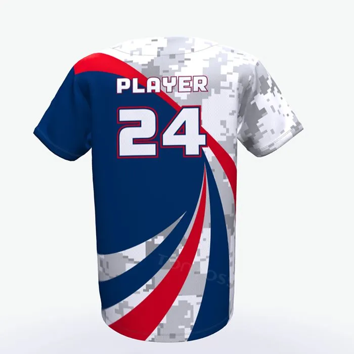 Tonton Sportswear Camo Baseball Jerseys with Custom Design